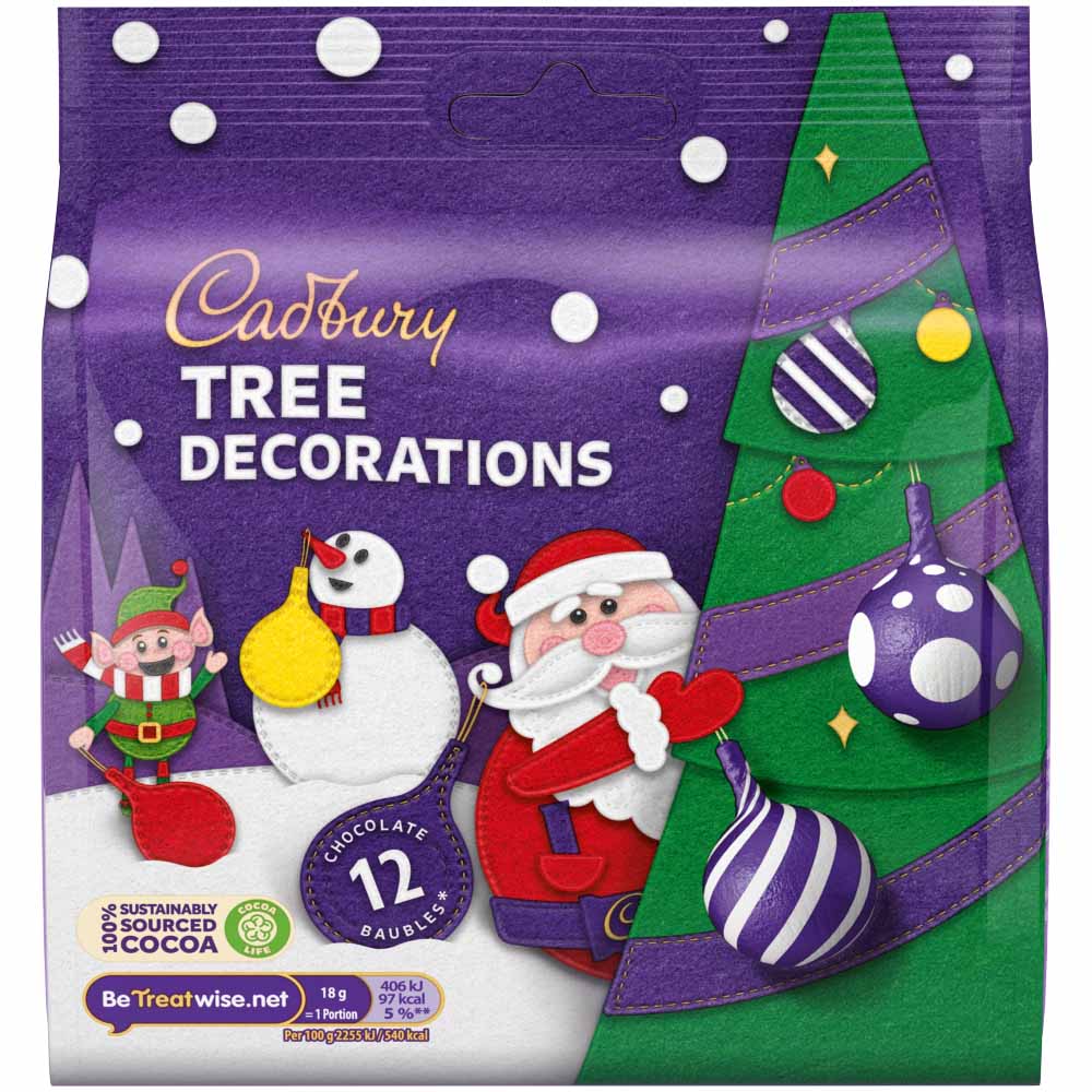 Cadbury Tree Decorations Bag 72g Image 2
