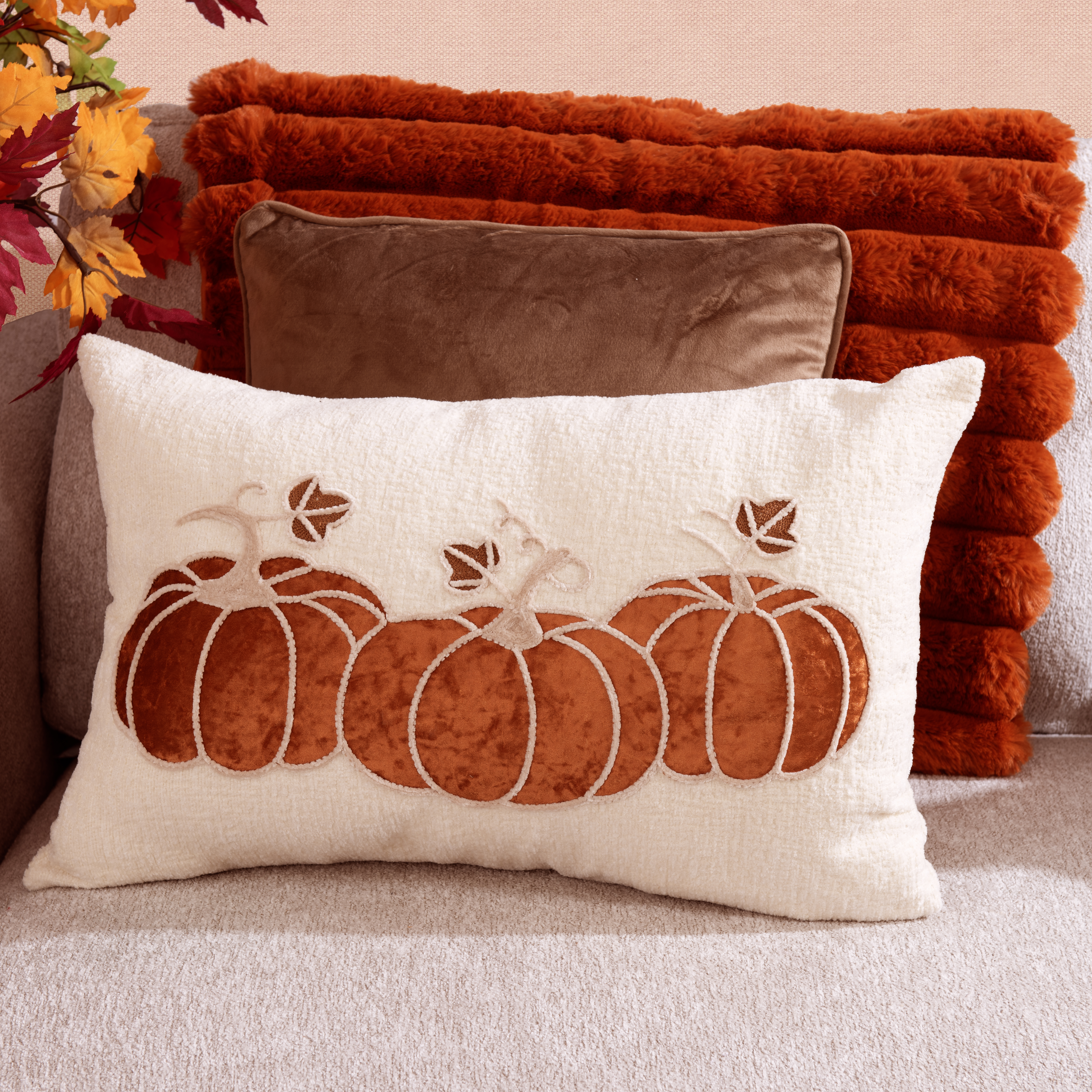 Verbier Faux Fur Throw Rust Image 4