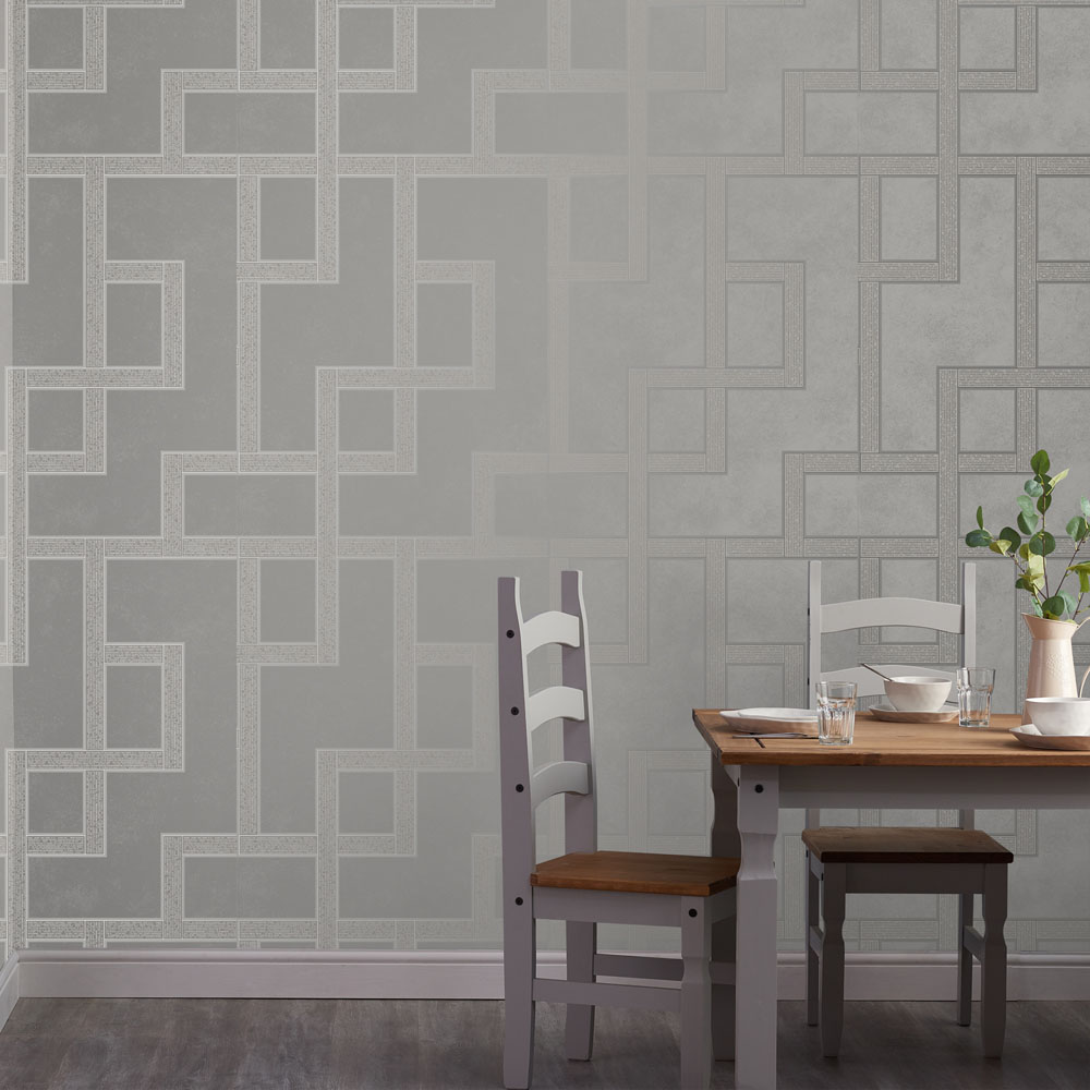 Boutique Gilded Greek Key Pearl Wallpaper | Wilko Boutique Gilded Greek Key Pearl Wallpaper | Wilko