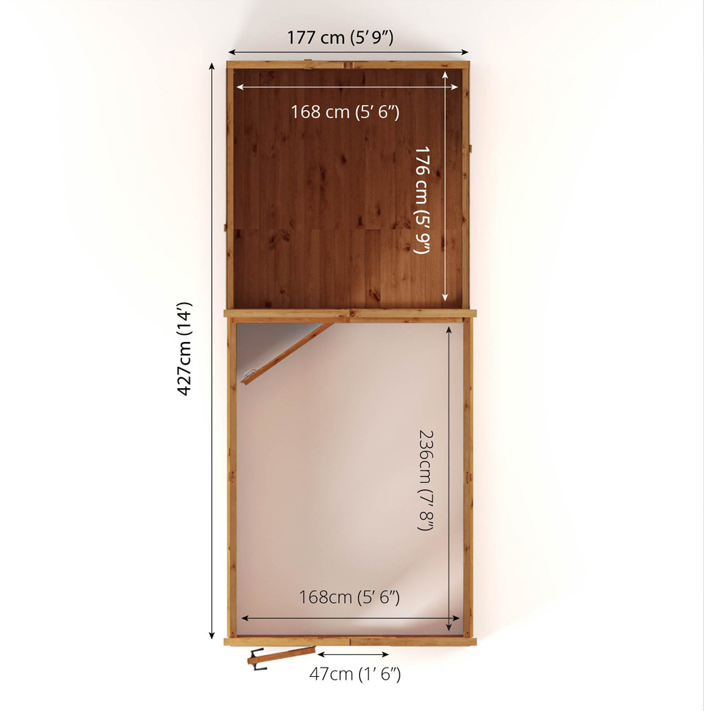 Mercia Woodsman Glass Apex 14 x 6ft Greenhouse Image 9