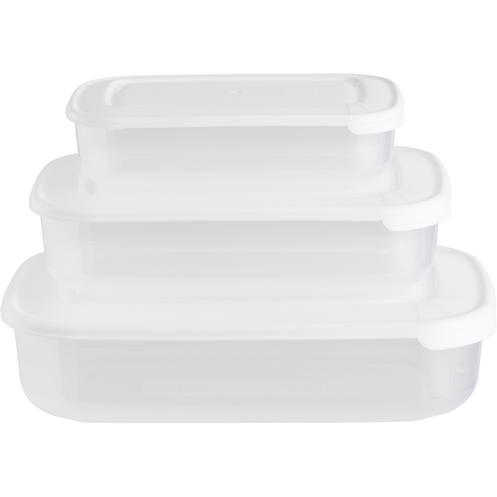Wilko Rectangular Food Storage Box 3 Pack Wilko
