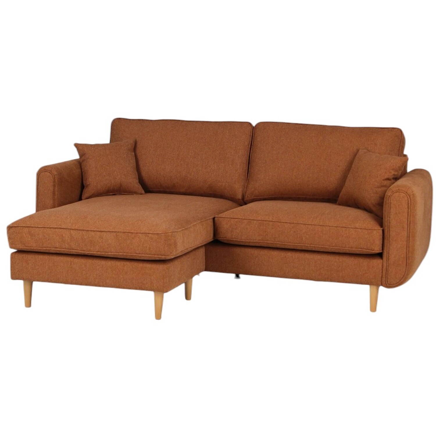 Oxford Reversible Chaise Sofa Brown Image 2