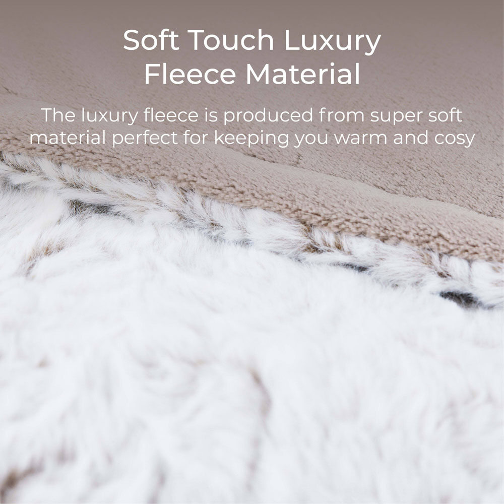 Carmen White Fleece Electric Heated Throw Over Blanket 160 x 130cm Image 4