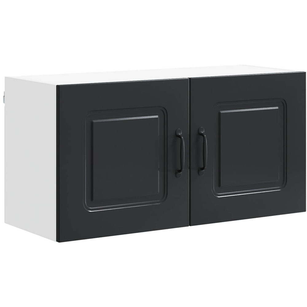 vidaXL Kalmar 2 Door Black Wall Kitchen Cabinet Image 2