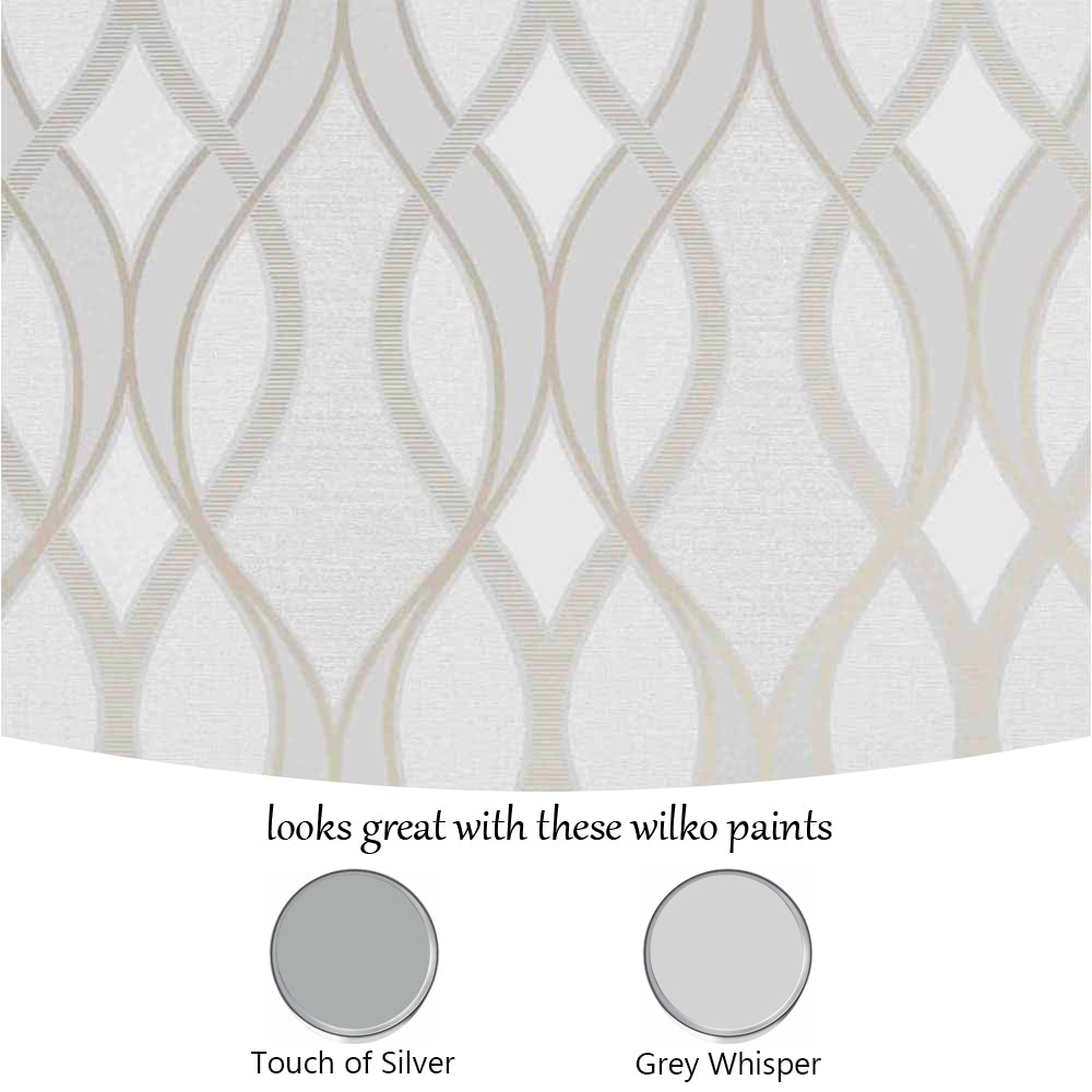 Sublime Ribbon Geometric Grey and Rose Gold Wallpaper Image 4