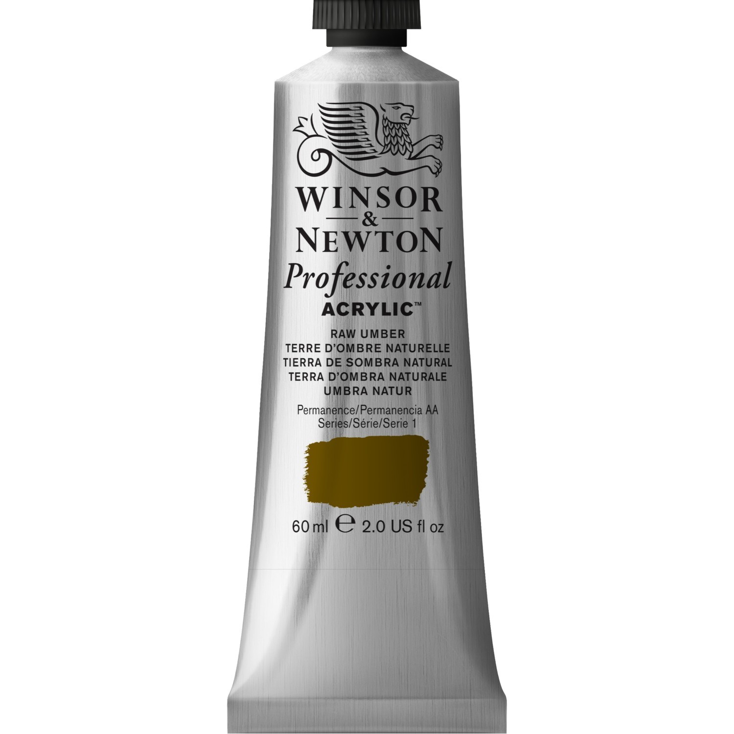 Winsor and Newton 60ml Professional Acrylic Paint - Raw Umber Image 1