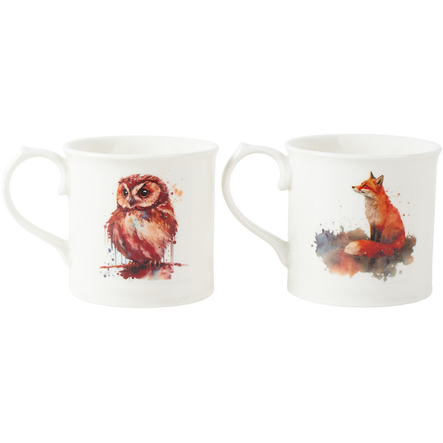 Forest Animal Print Mug - White Image 1