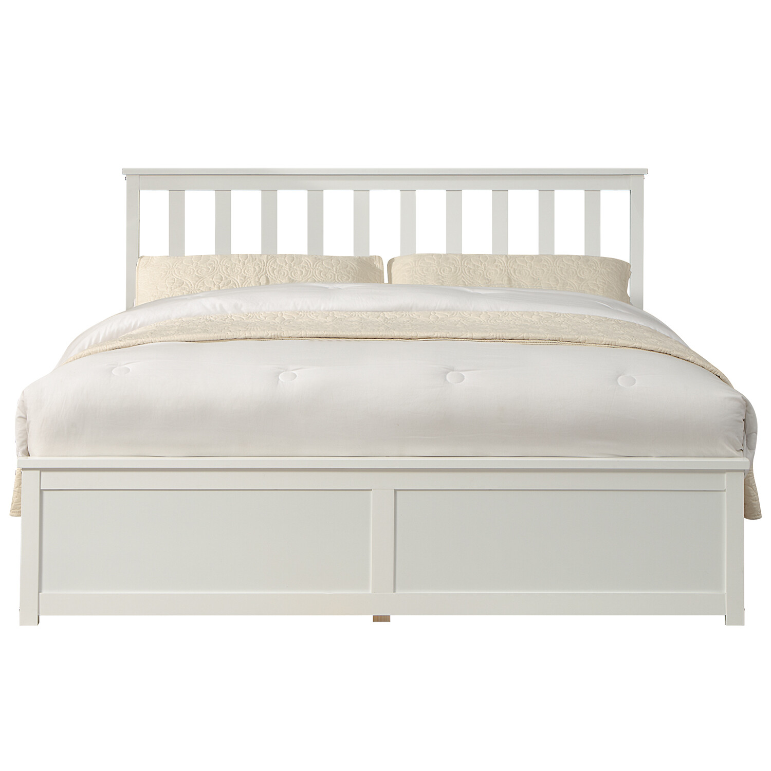 Selena Ottoman Bed - White / Double Image 8