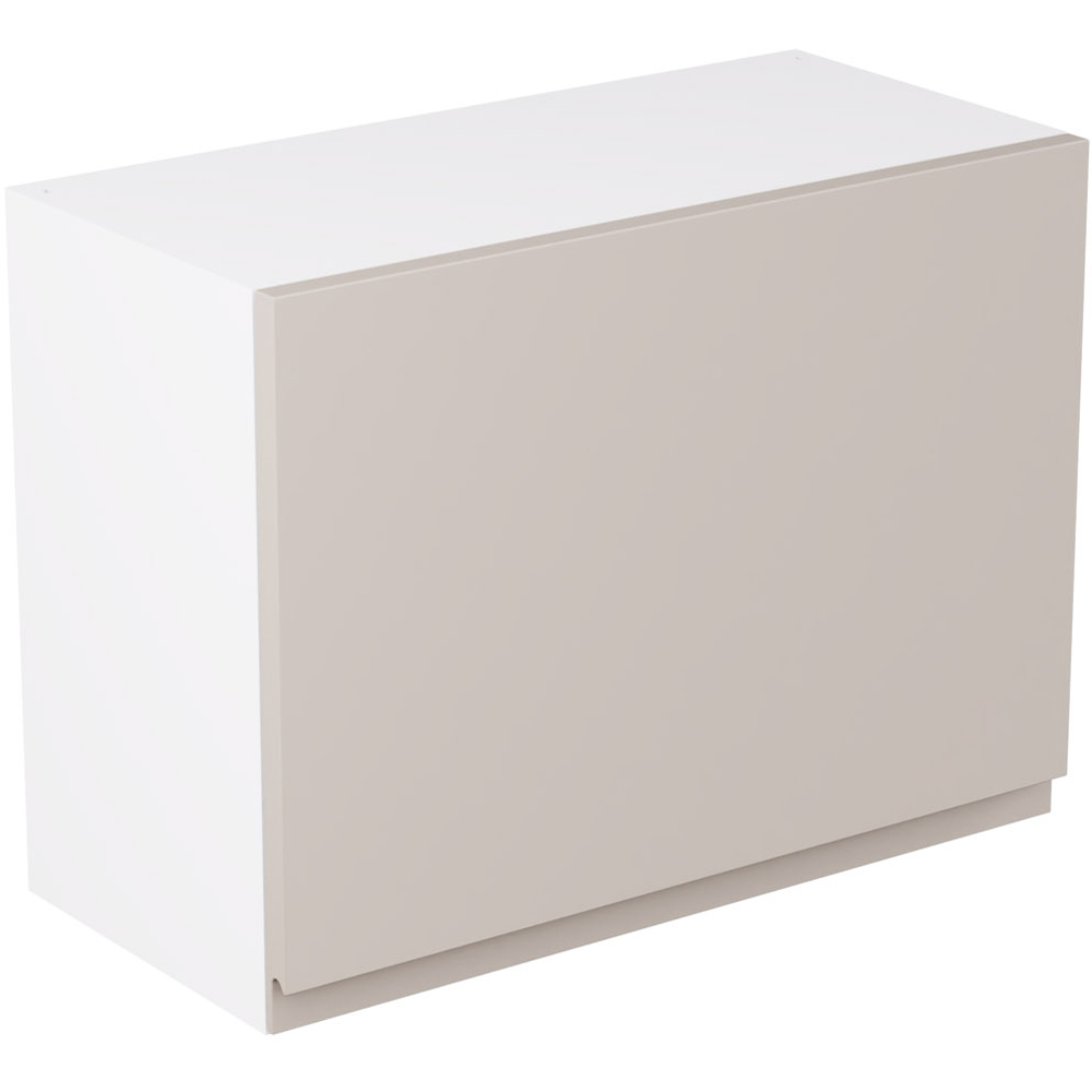 Kitchen Kit J-Pull Matt Light Grey Single Extractor Wall Kitchen Cabinet Flatpack 600mm Image 1