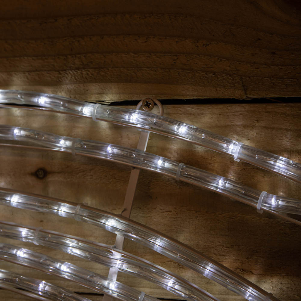 Samuel Alexander White LED Hanging Christmas Star Rope Light 118 x 46cm Image 5