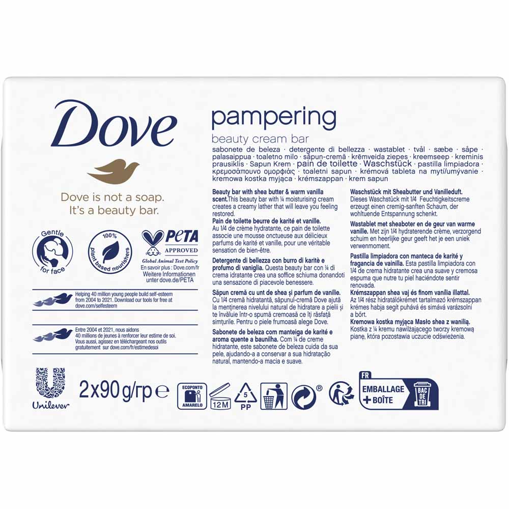 Dove Shea Butter Beauty Cream Bar 2 x 90g Image 3