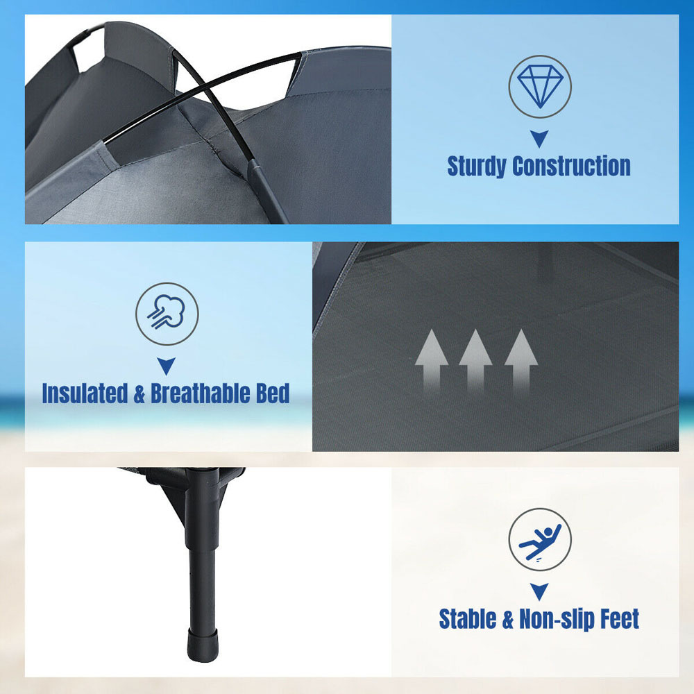 Costway Elevated Pet Bed with Canopy Image 8