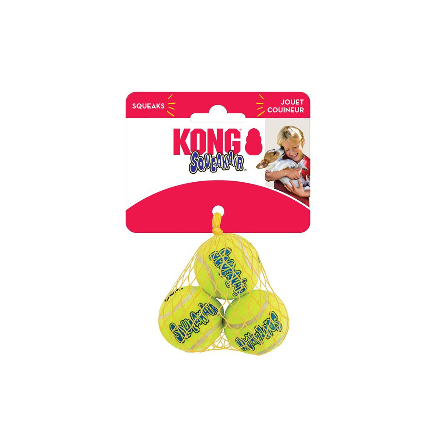 Kong Air Squeaker Tennis Ball Pack - XS Image 1