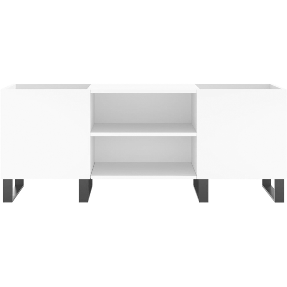 vidaXL 2 Shelf White Record Cabinet Image 4