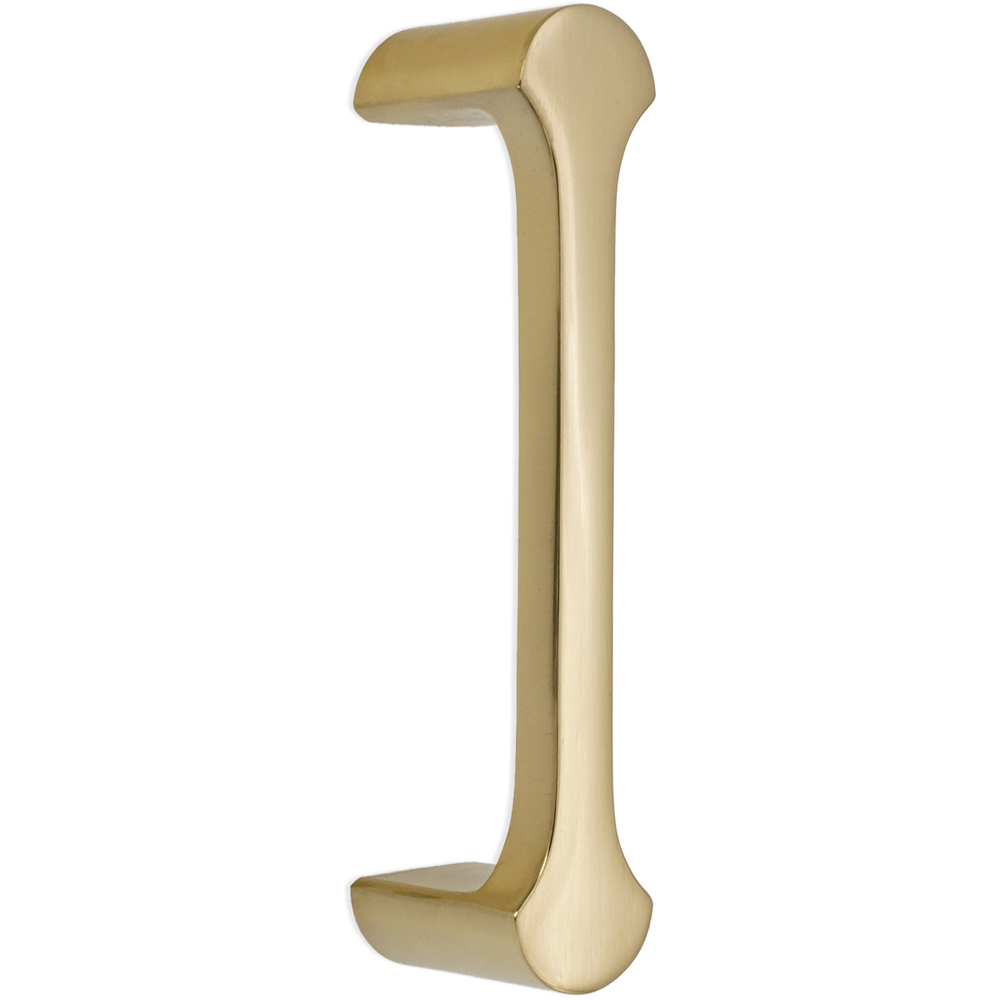 Spira Brass Tulip Polished Brass Cabinet Pull Handle 115mm Image 1