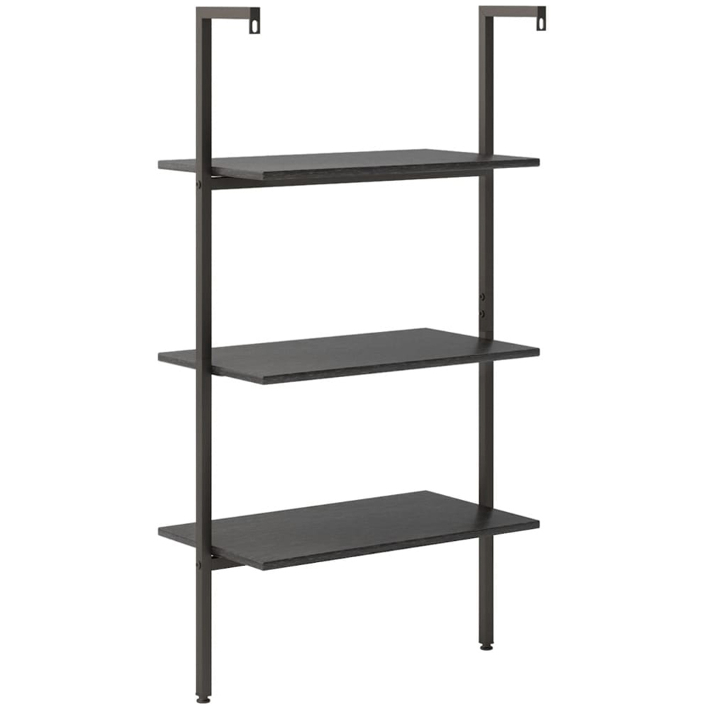 vidaXL 3-Tier Black Leaning Shelf Image 3