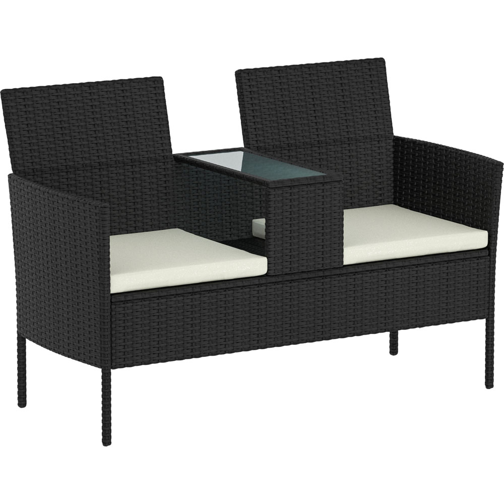 Garden Vida 2 Seater Black Vienna Love Companion Seat Image 2