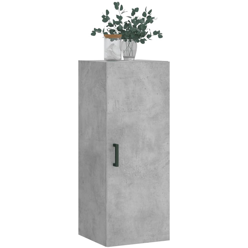vidaXL Single Door Concrete Grey Wall Mounted Slim Cabinet Image 4
