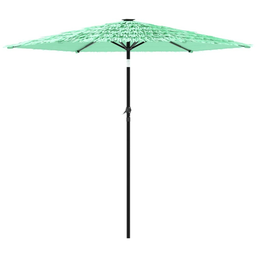 vidaXL Green Straw Top Garden Parasol with Steel Pole 2.2m Image 4