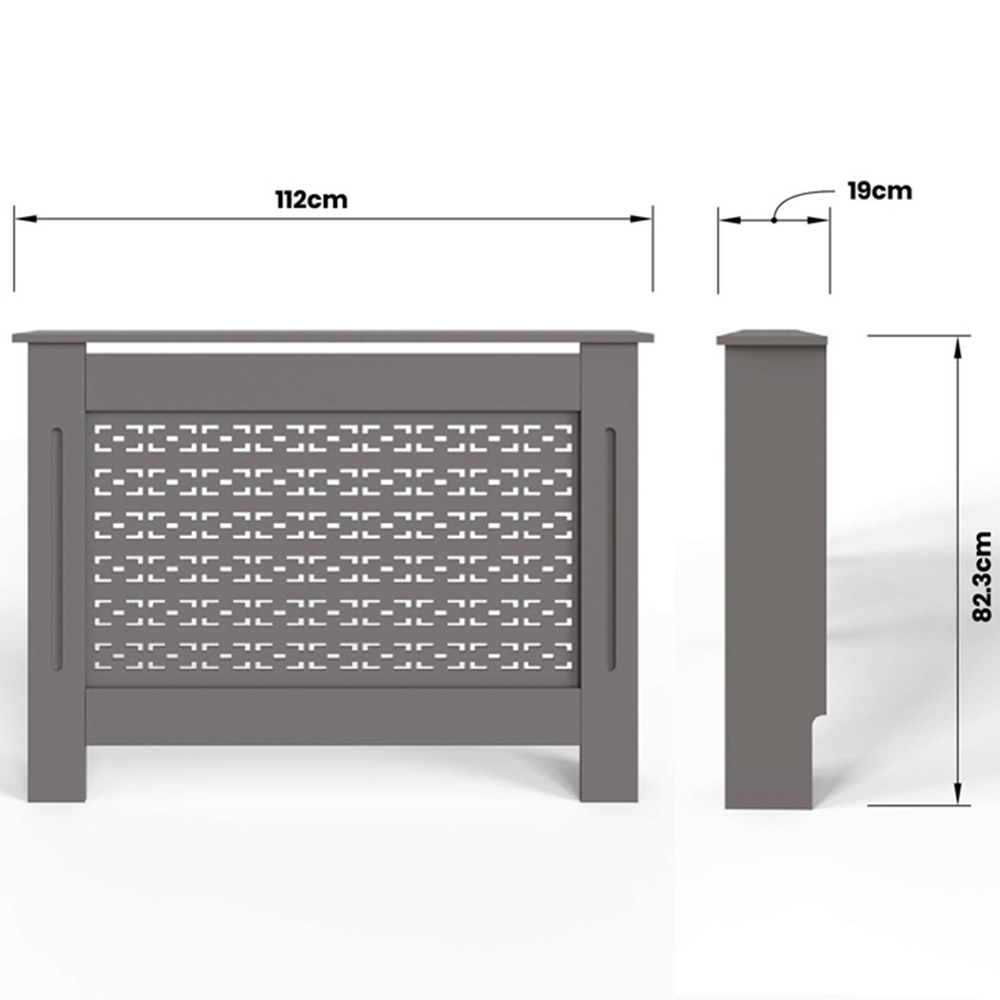 FWStyle Grey Geometric Pattern MDF Radiator Cover Medium Image 6