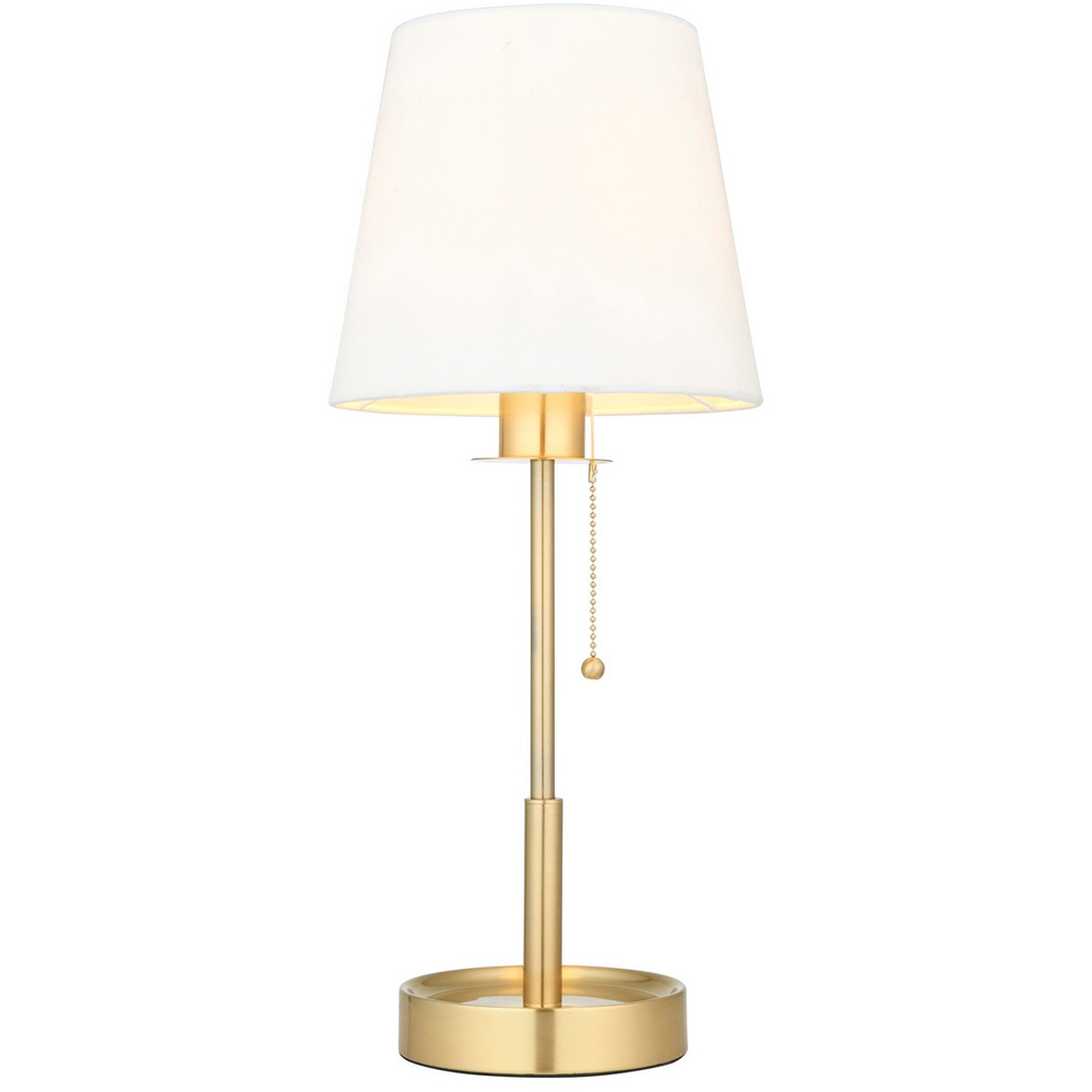 Merano Florence White and Satin Brass Vintage Table Lamp Image 3