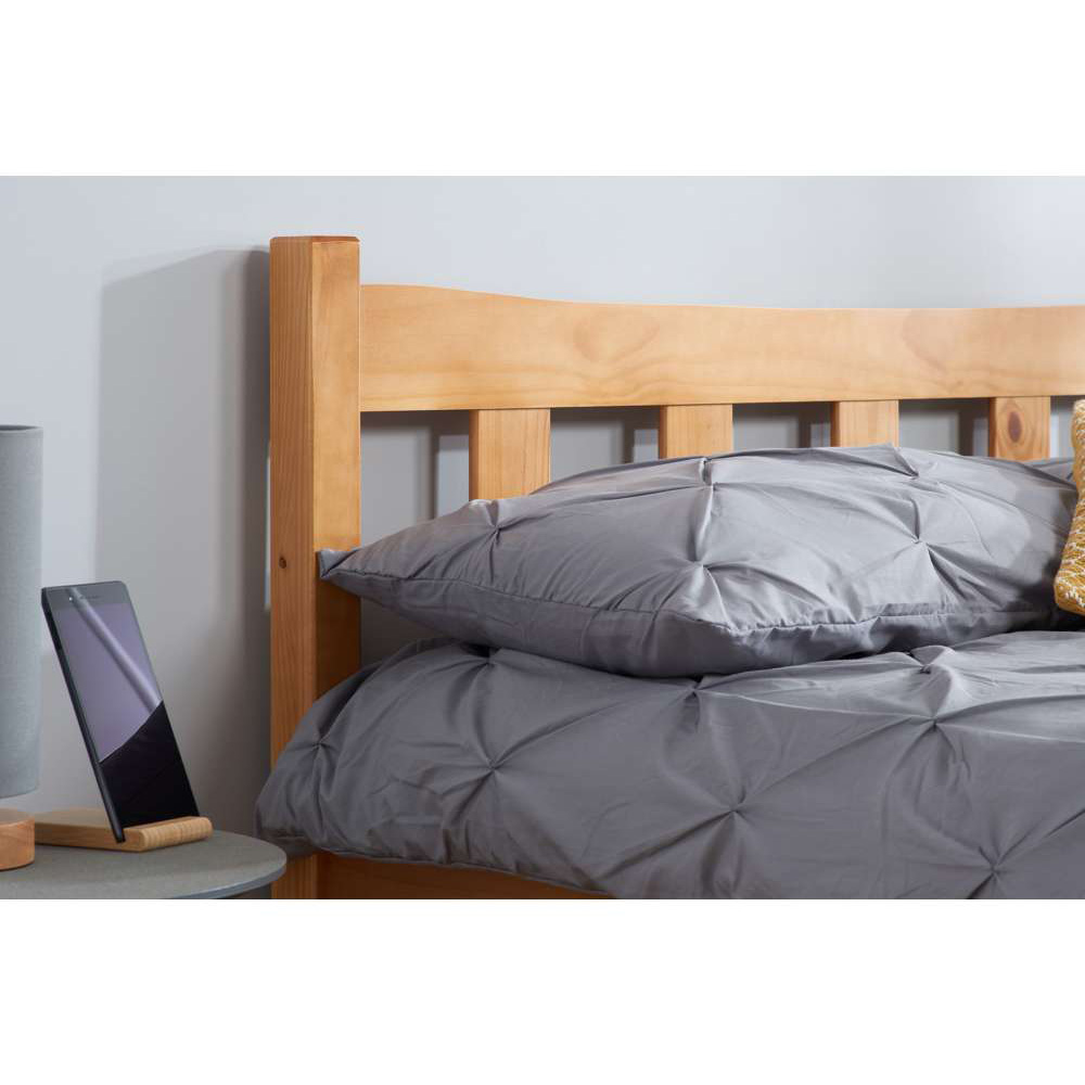 Miami Small Double Brown Antique Pine Bed Frame Image 7