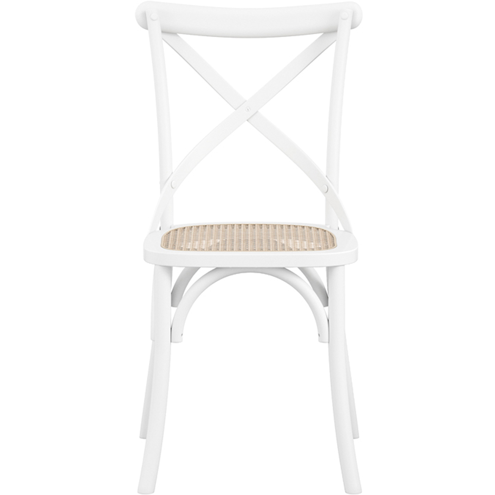 Fitzroy Set of 2 White Cane Dining Chair Image 4