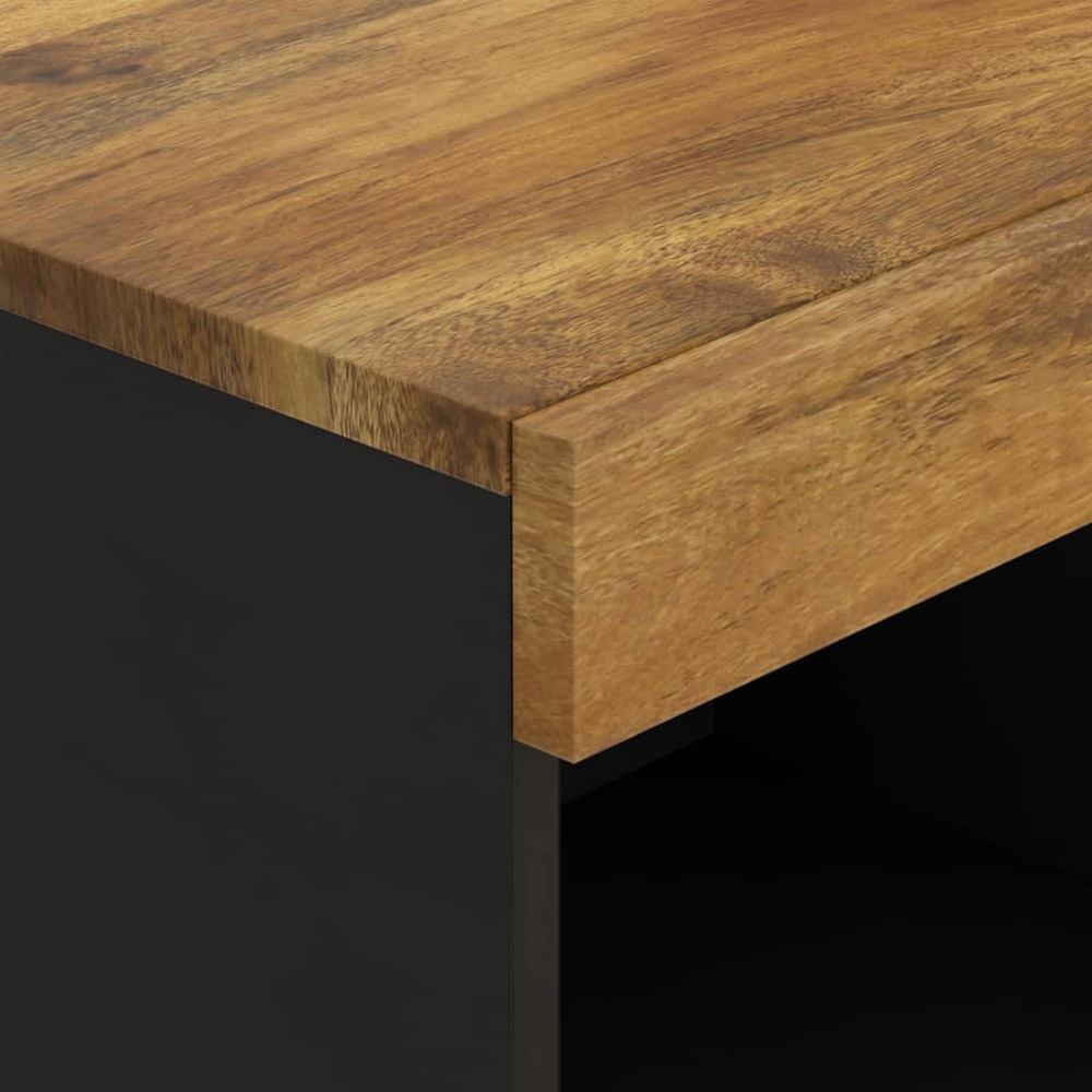 vidaXL 2 Open Shelf Honey Brown Solid Wood Mango TV Cabinet Image 6