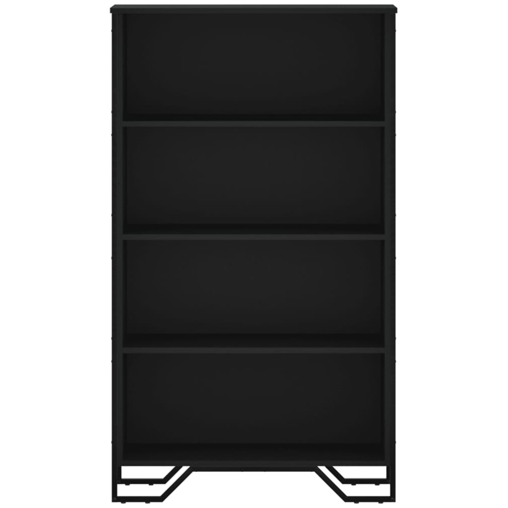 vidaXL 4 Shelf Black Bookcase Image 3