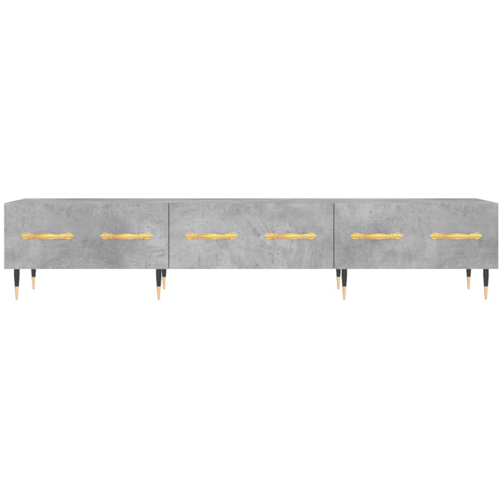 vidaXL 3 Drawer Concrete Grey TV Cabinet Image 5