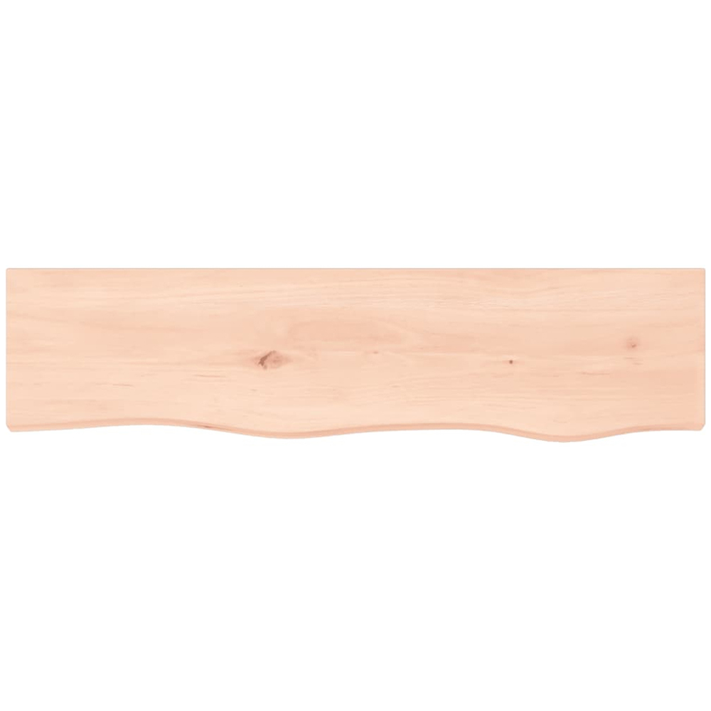 vidaXL 80 x 20 x 4cm Untreated Solid Wood Oak Wall Shelf Image 3