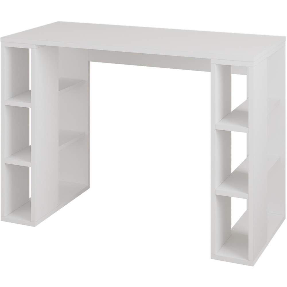 Decortie Colmar 6 Shelf Computer Desk White Image 2