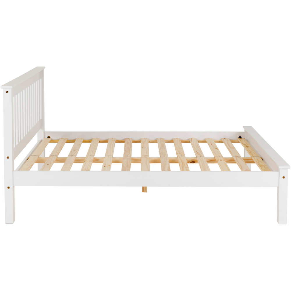 Seconique Monaco Small Double White Low End Bed Image 5