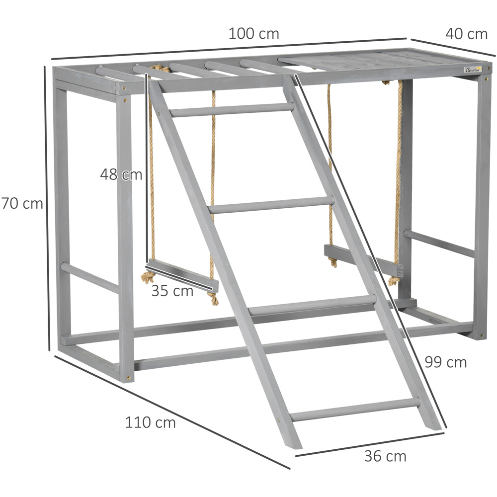 PawHut Grey 3-4 Chicken Coop Activity Play Set Image 7