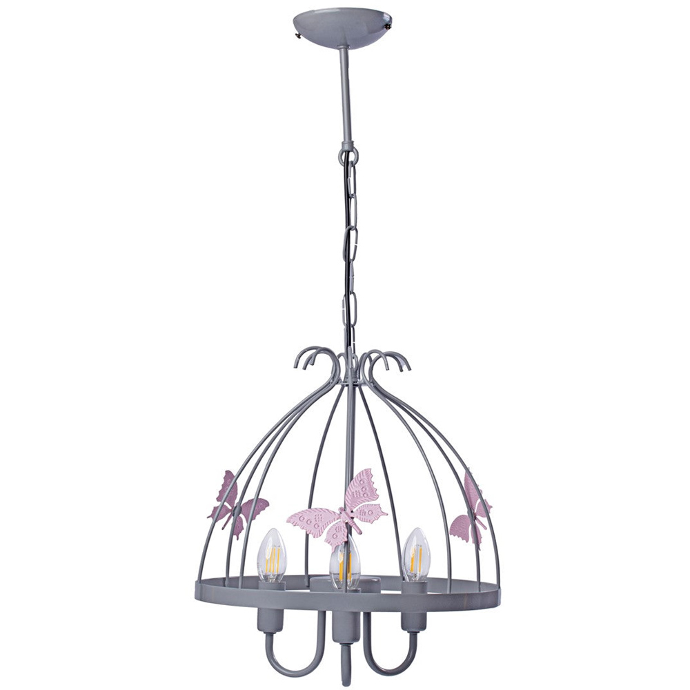 Milagro Kago Grey Chandelier 230V Image 1