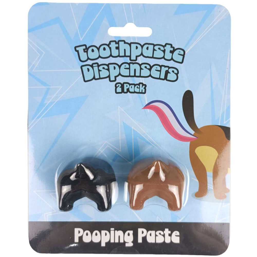 Pack of 2 Toothpaste Dispensers - Brown and Black Image 1