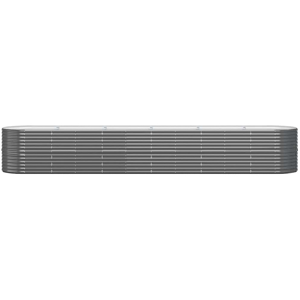 vidaXL Anthracite Galvanised Steel Raised Garden Bed 440 x 80 x 68cm Image 2