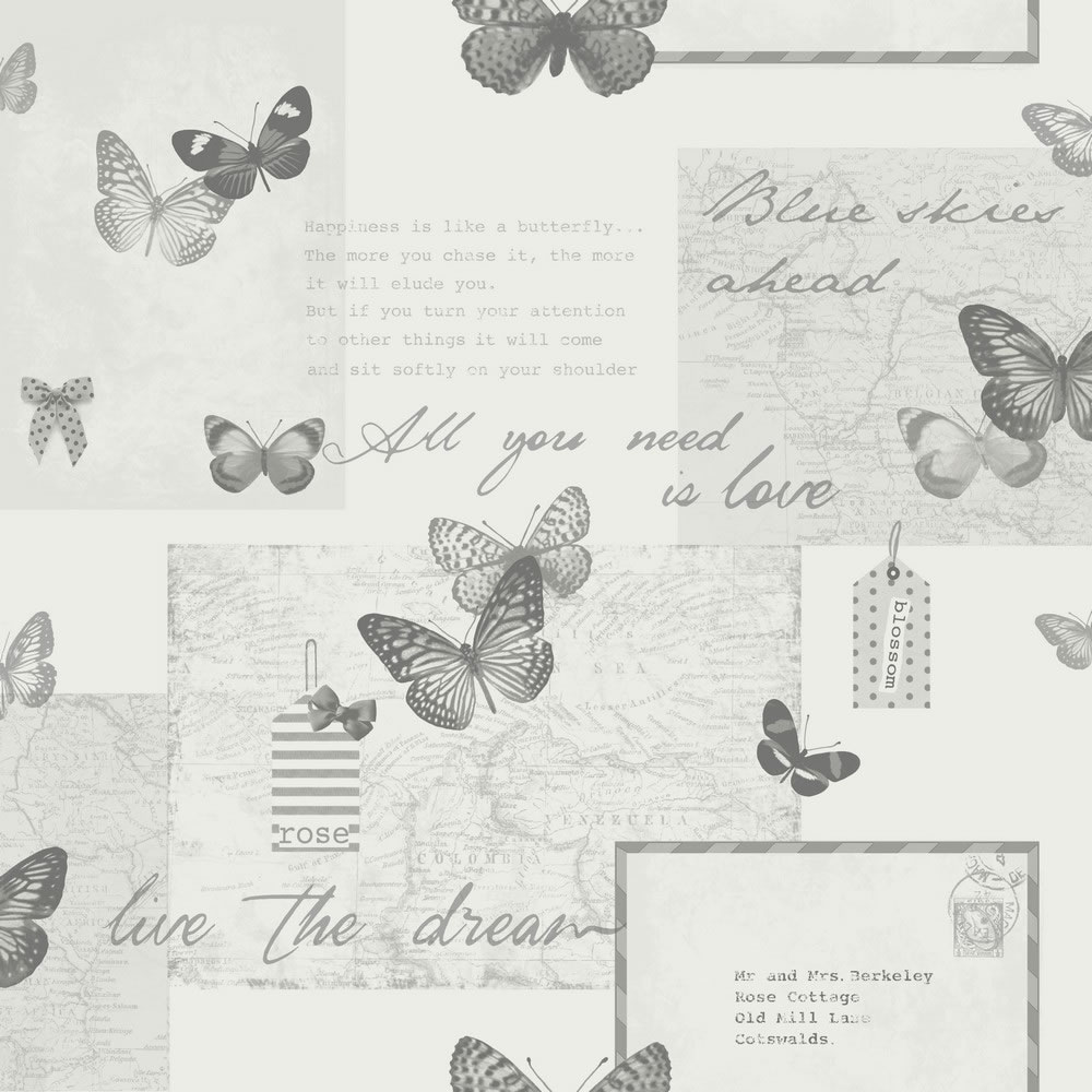 Arthouse Retro Collage Grey Wallpaper Image 1