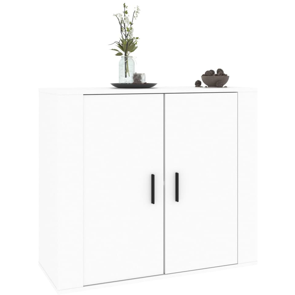 vidaXL 2 Door White Sideboard Image 6