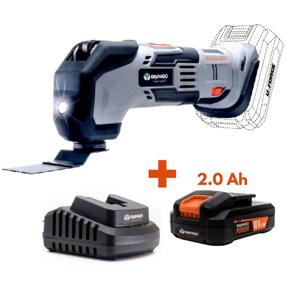 Daewoo U-Force 18V 2Ah Lithium-Ion Cordless Multi Tool with Battery Charger Image 4