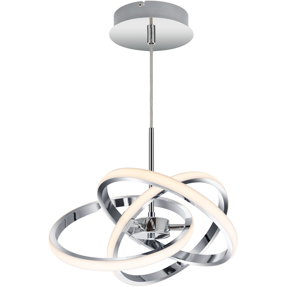 Cosylyte Ridgley 3 Ring Chrome Asteroid LED Pendant Light Image 3