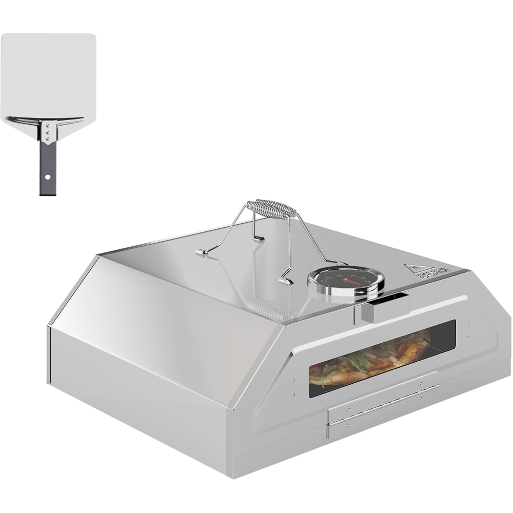 Outsunny Barbecue Pizza Oven with Thermometer Image 3