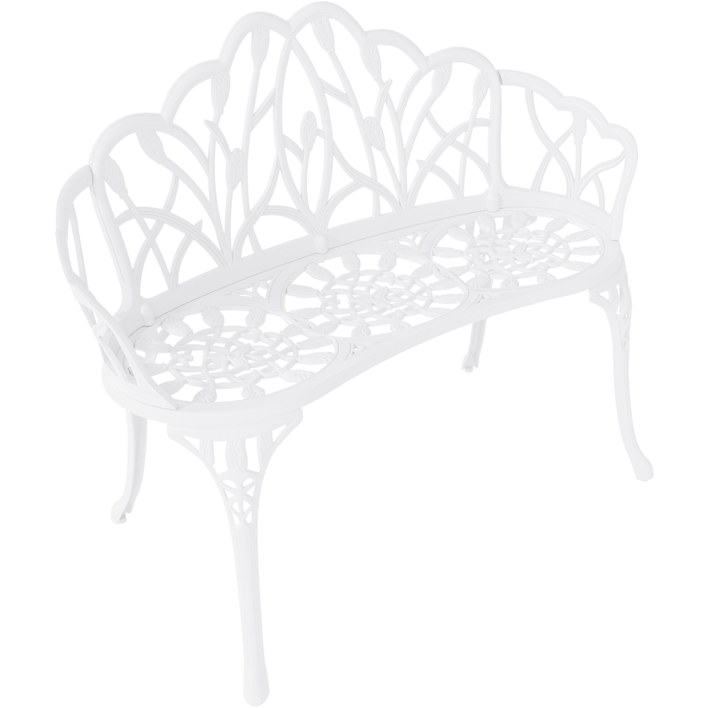 Charles Bentley Cast Aluminium Tulip Bench Image 6