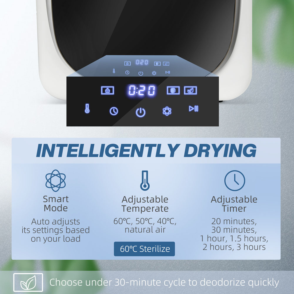 HOMCOM White Vented Tumble Dryer 800W 4kg Image 4