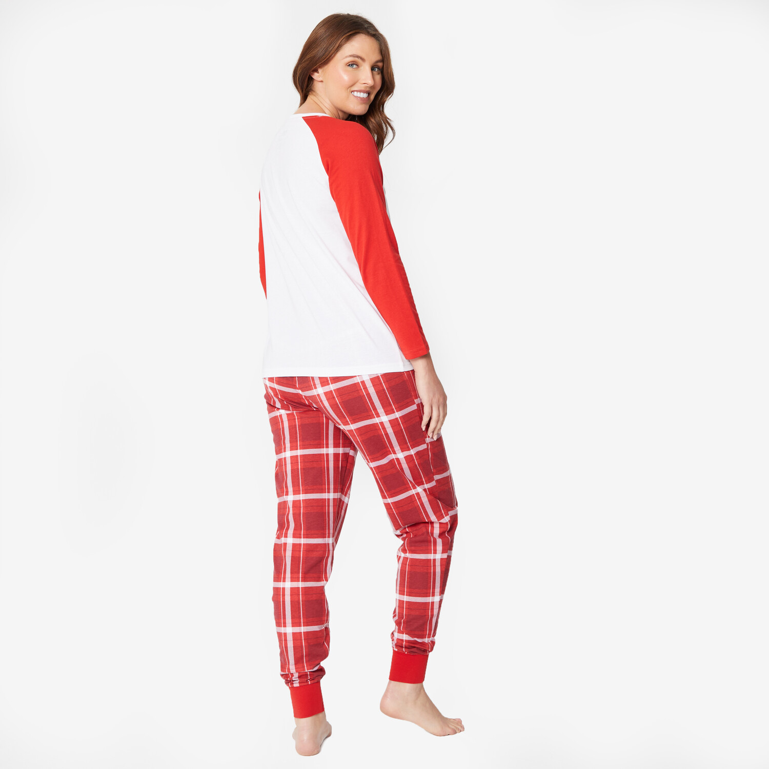 Ladies Merry Family Pyjama Set - Red / 14-16 Image 2