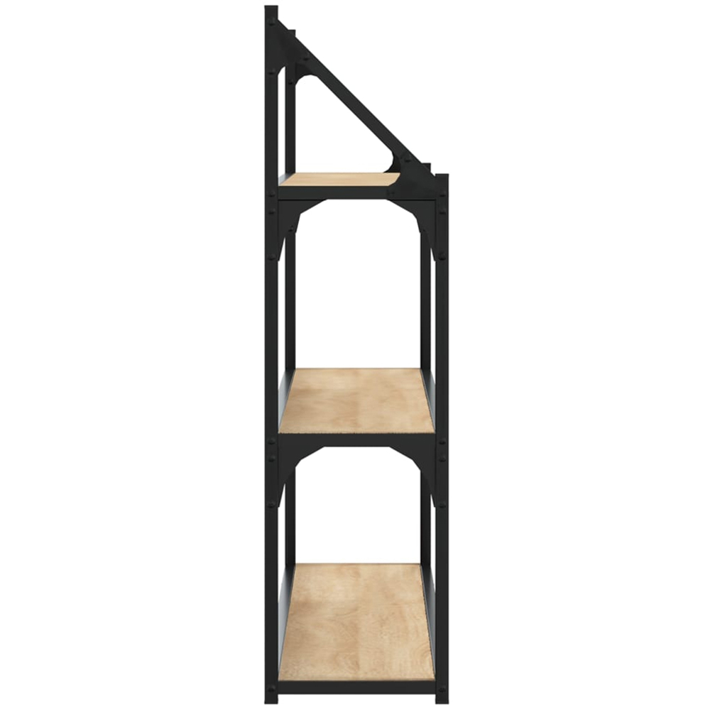 vidaXL 80cm 3 Shelf Sonoma Oak Wall Shelf Image 4