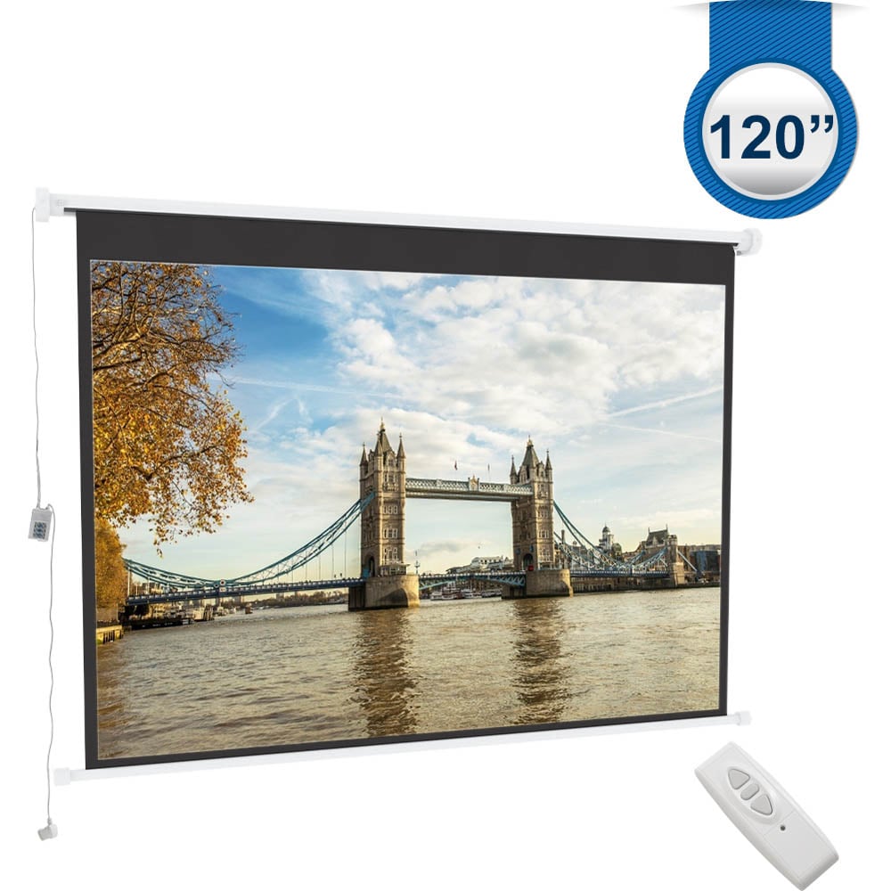 Living and Home Wall Mount Electric Projector Screen 120 inch Image 5