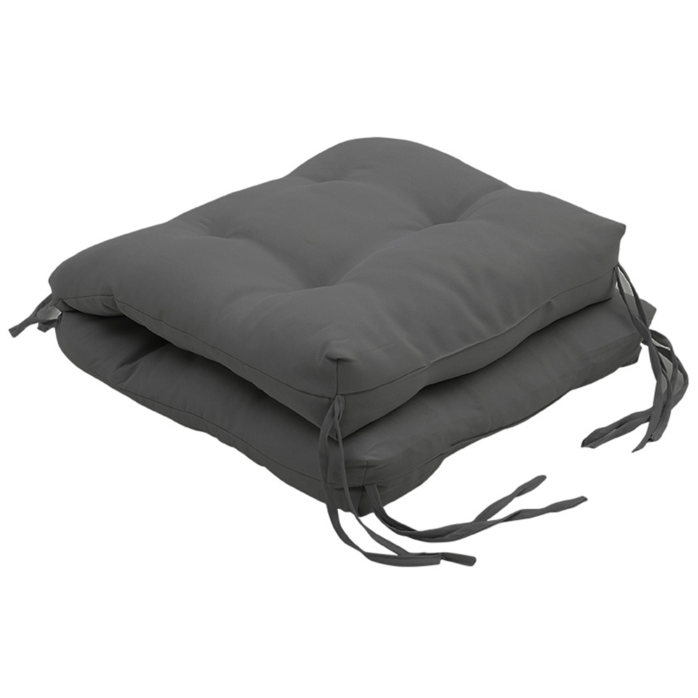 Living and Home Dark Grey Deep Seat Lawn Chair Cushion Image 5