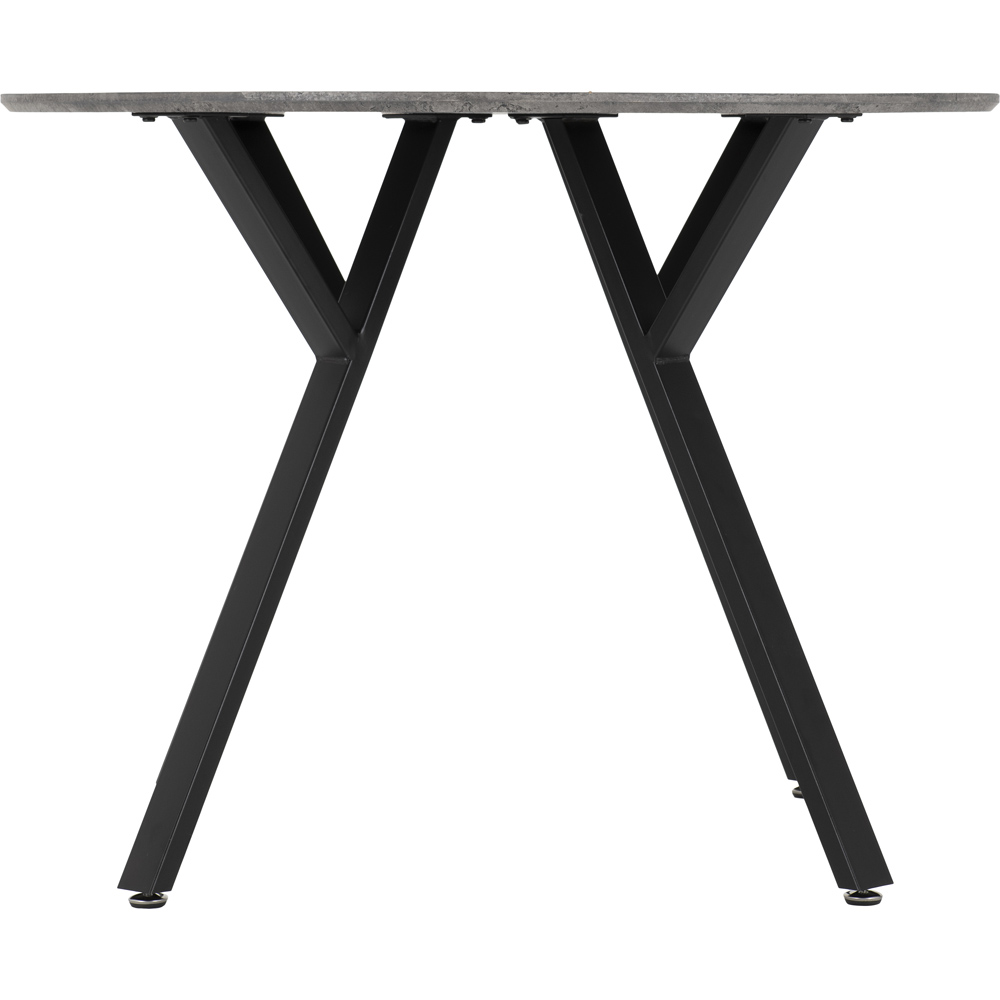Seconique Athens 4 Seater Round Dining Table Concrete Grey Image 4