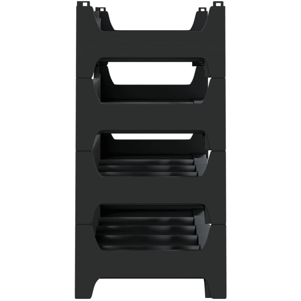 vidaXL 24 Bottle Anthracite Stackable Wine Rack Image 4